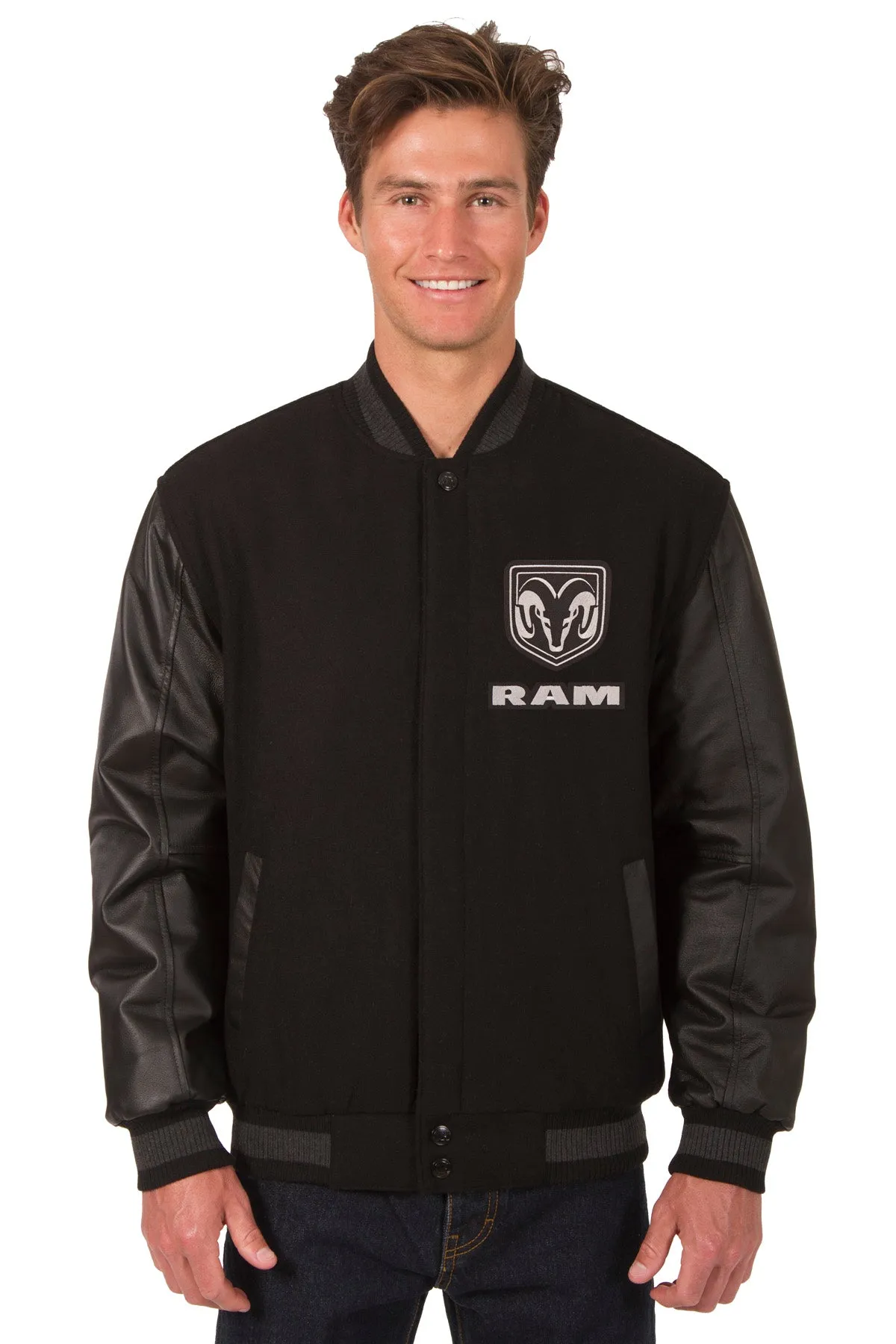 Ram Wool and Leather Reversible Jacket