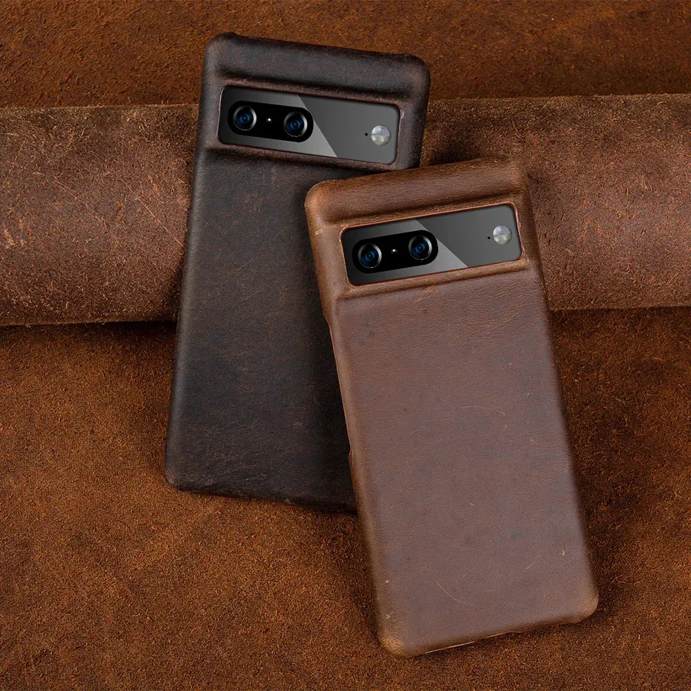 Retro Classic Genuine Leather Google Pixel Case