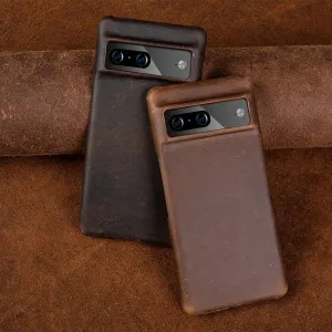 Retro Classic Genuine Leather Google Pixel Case
