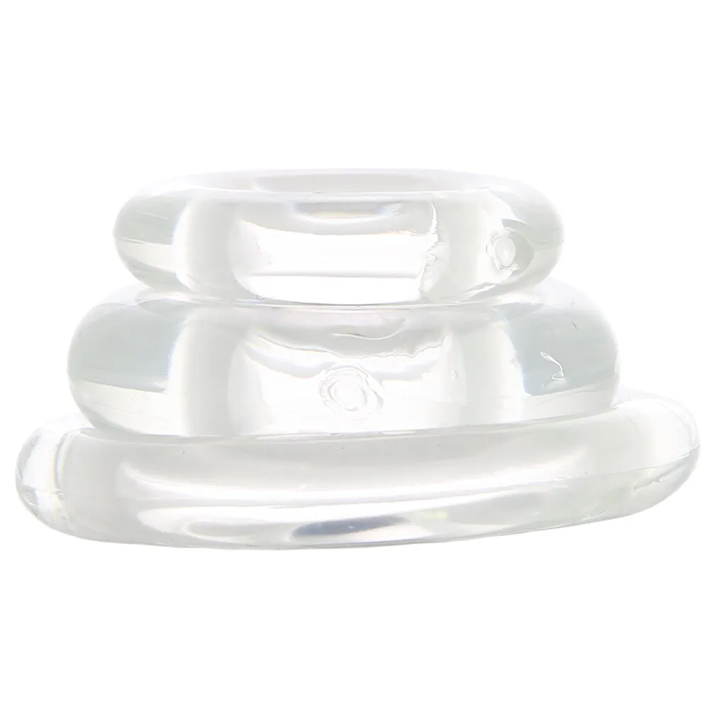 RingO X3 Super Stretchy Erection Rings in Clear
