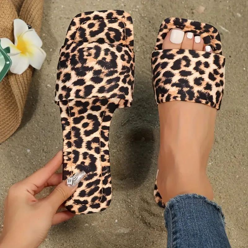 Sabrina® | Leopard Print Flip Flops For Women