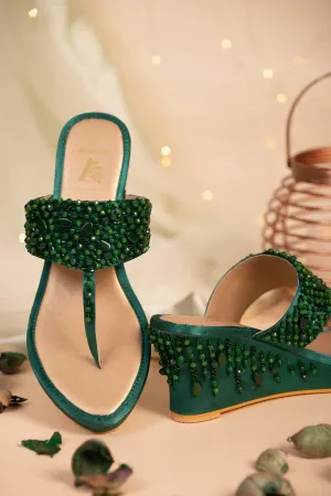 Samara Green Wedges