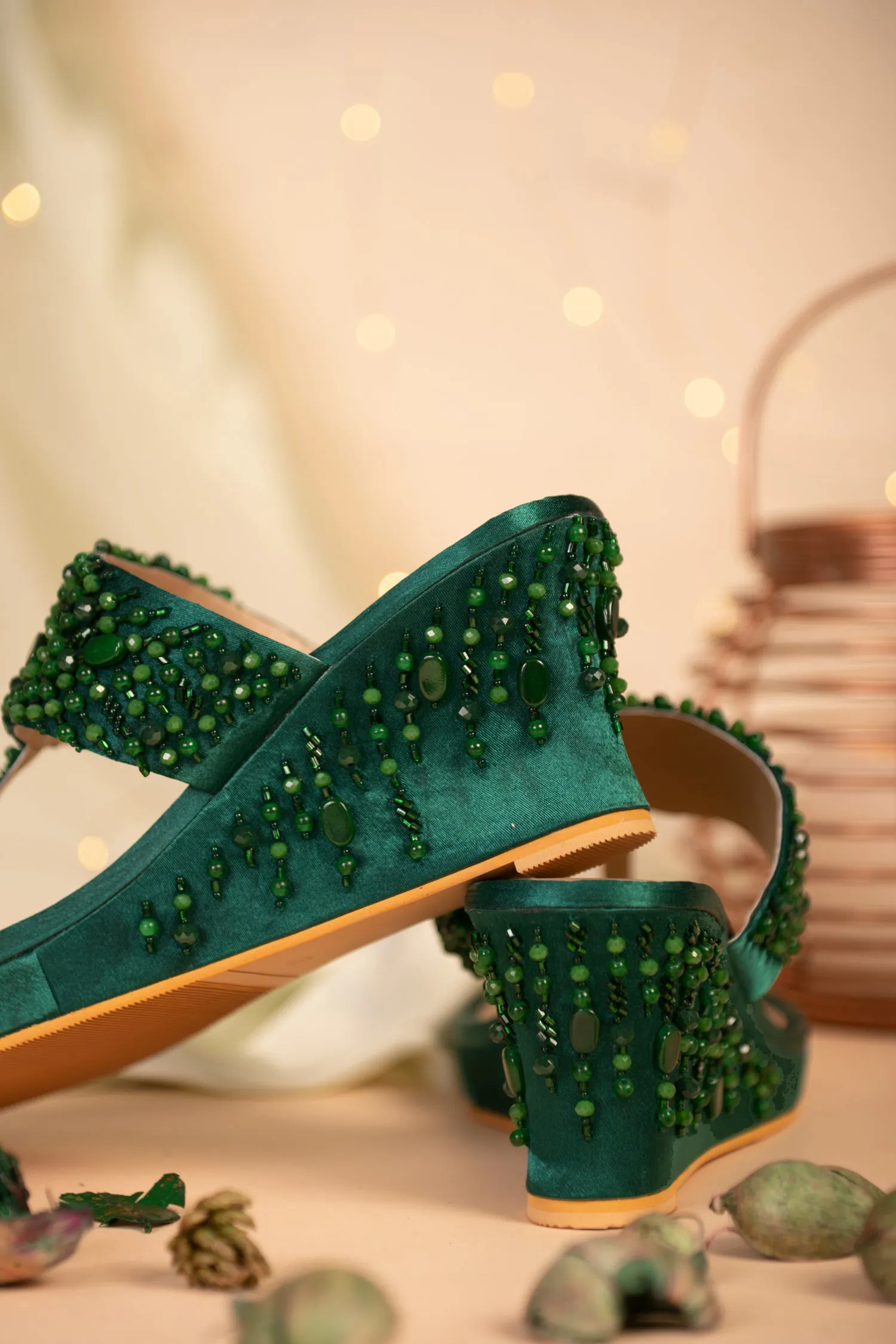 Samara Green Wedges