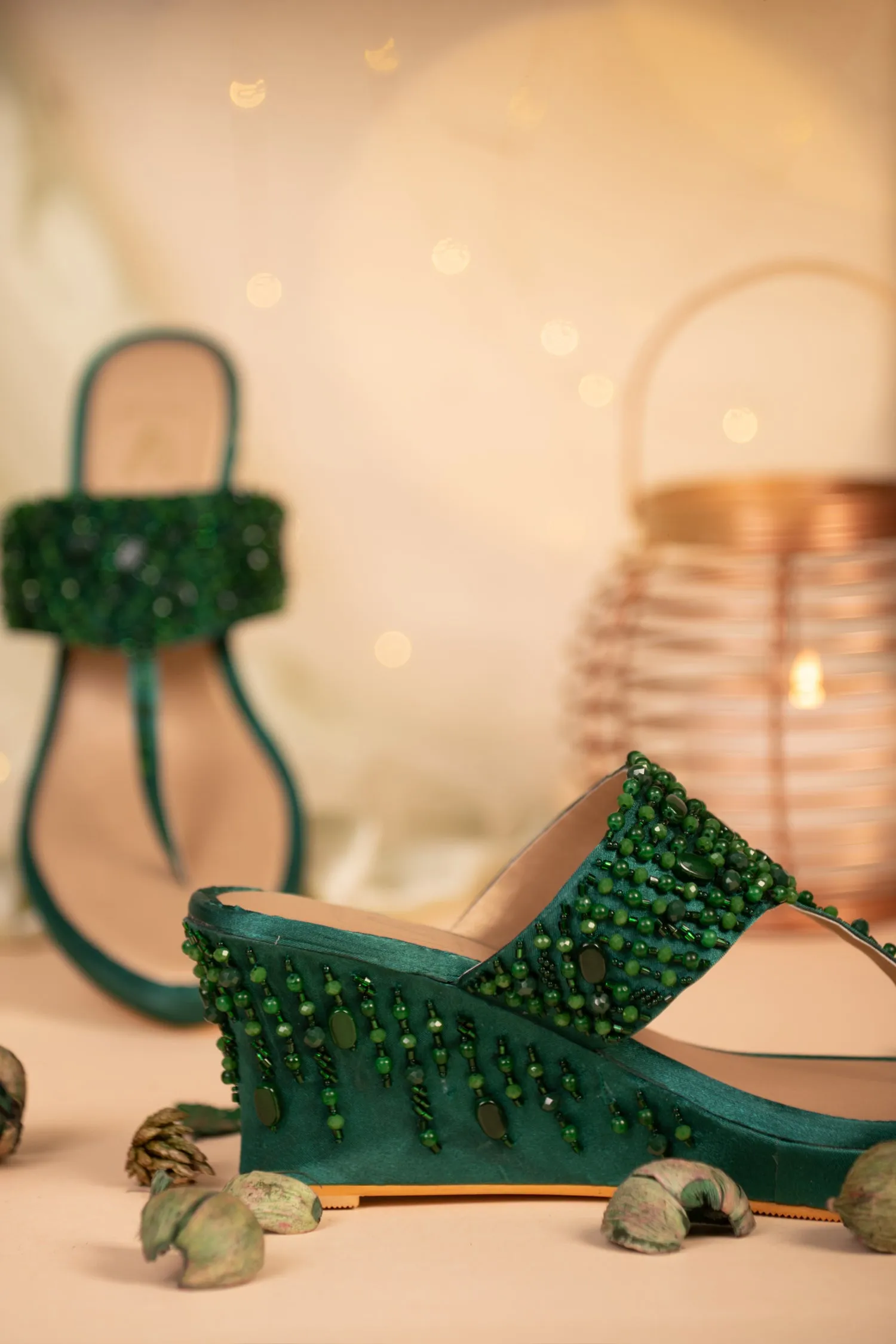 Samara Green Wedges