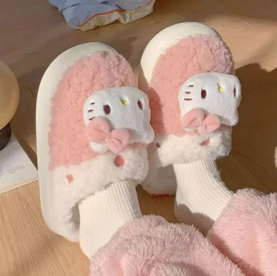 Sanrio Fuzzy Warm Slippers