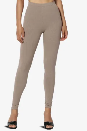 Santana Ribbed High Waist Ankle Leggings