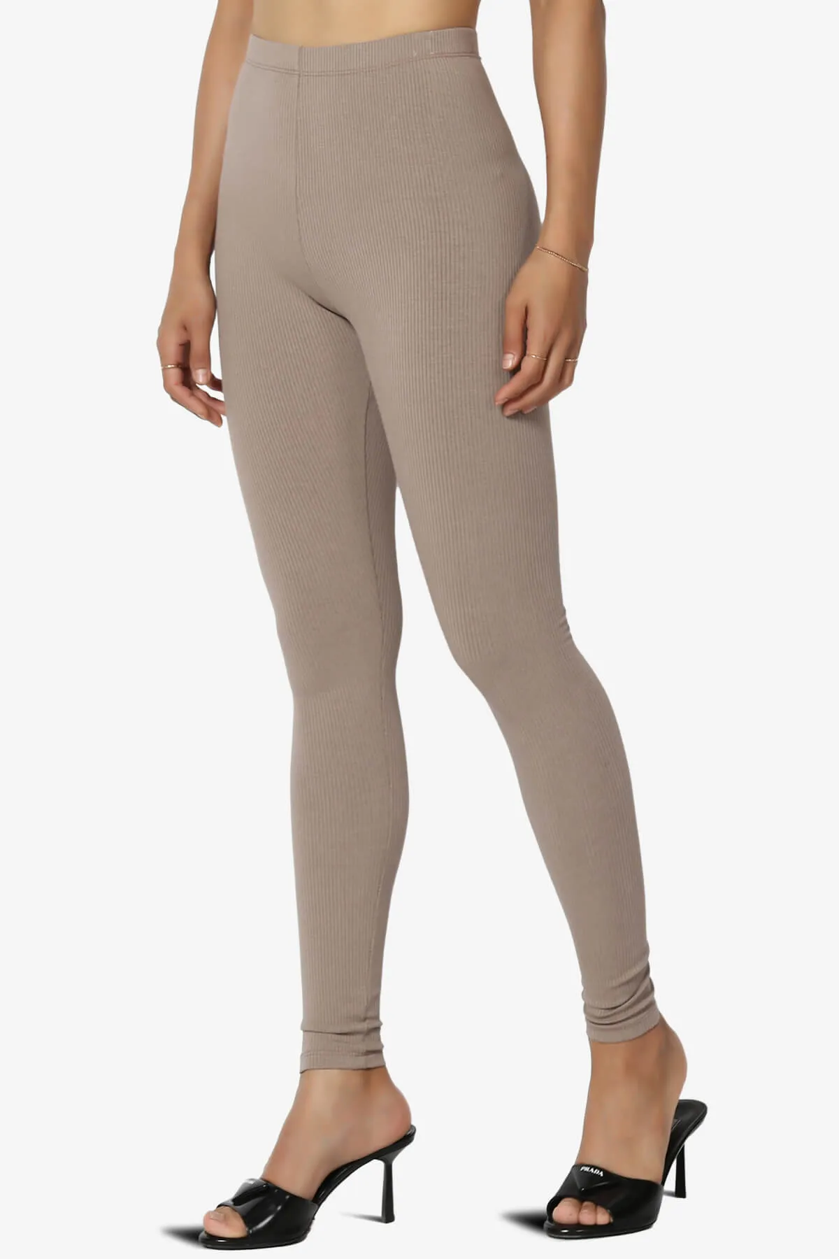 Santana Ribbed High Waist Ankle Leggings