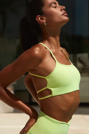 SECOND SKIN STRAPPY BRA - FRESH LIME