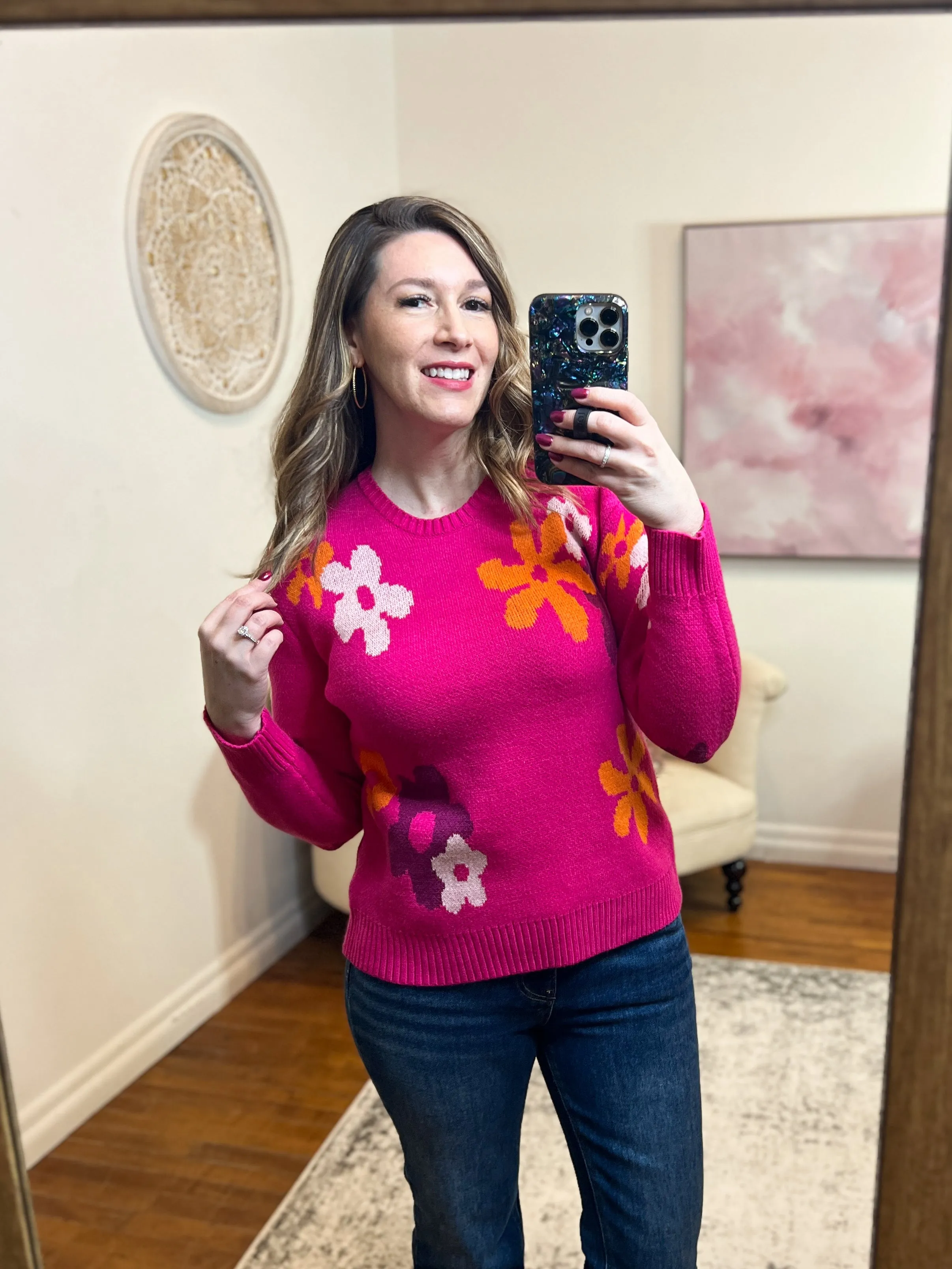 Selena Flower Sweater FINAL SALE