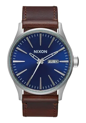 SENTRY LEATHER , 42 MM Blue / Brown A105-1524