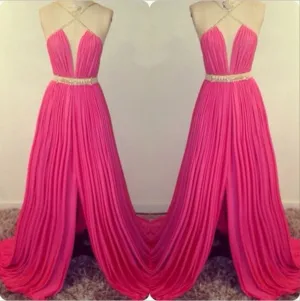 Sexy Fushica Prom Dresses,Floor Length Prom Dress,Evening Dresses