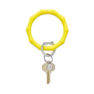 Silicone Big O® Key Ring Yes Yellow Bamboo