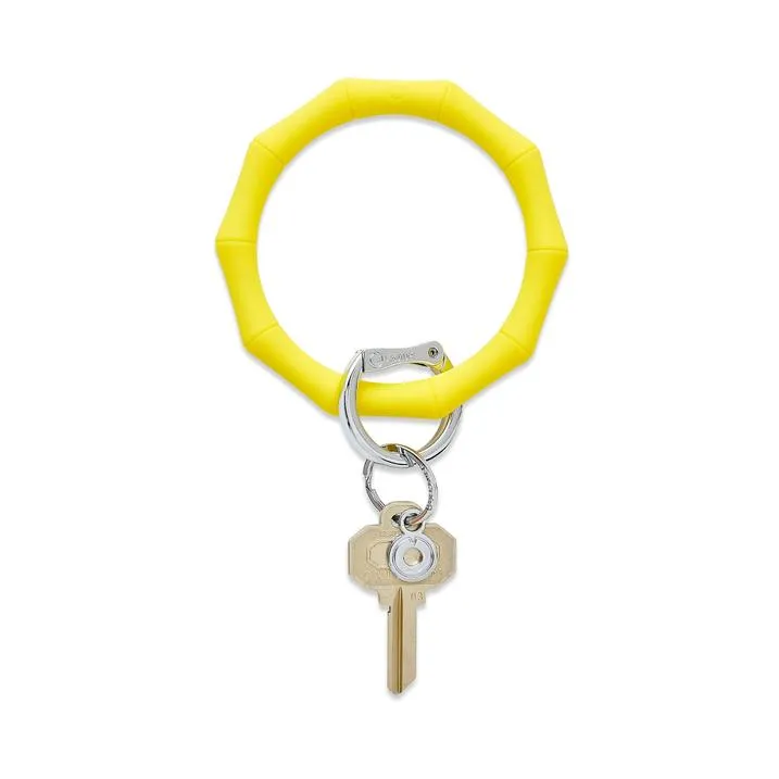 Silicone Big O® Key Ring Yes Yellow Bamboo