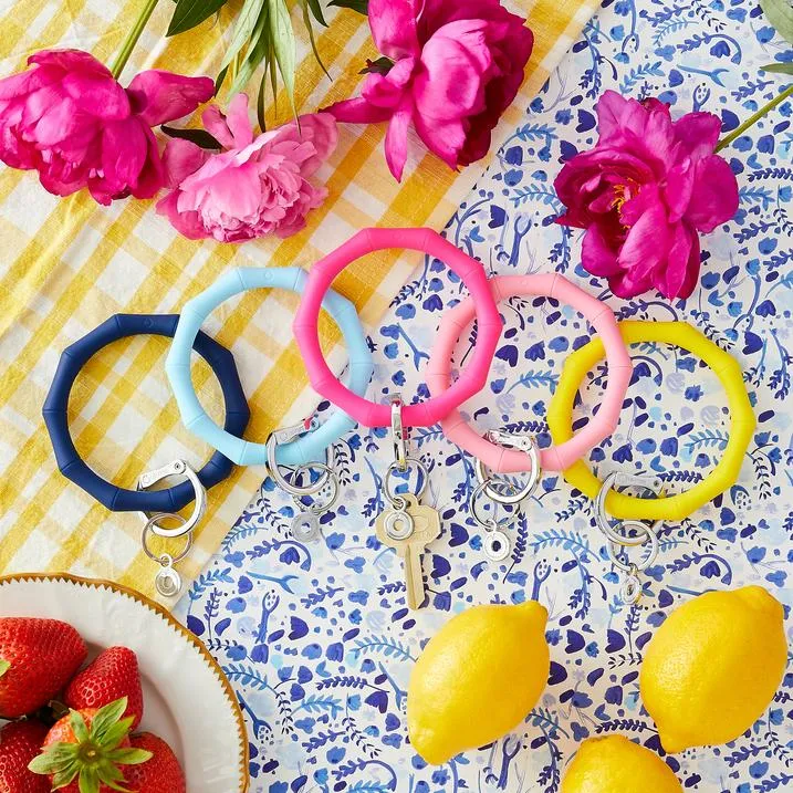 Silicone Big O® Key Ring Yes Yellow Bamboo