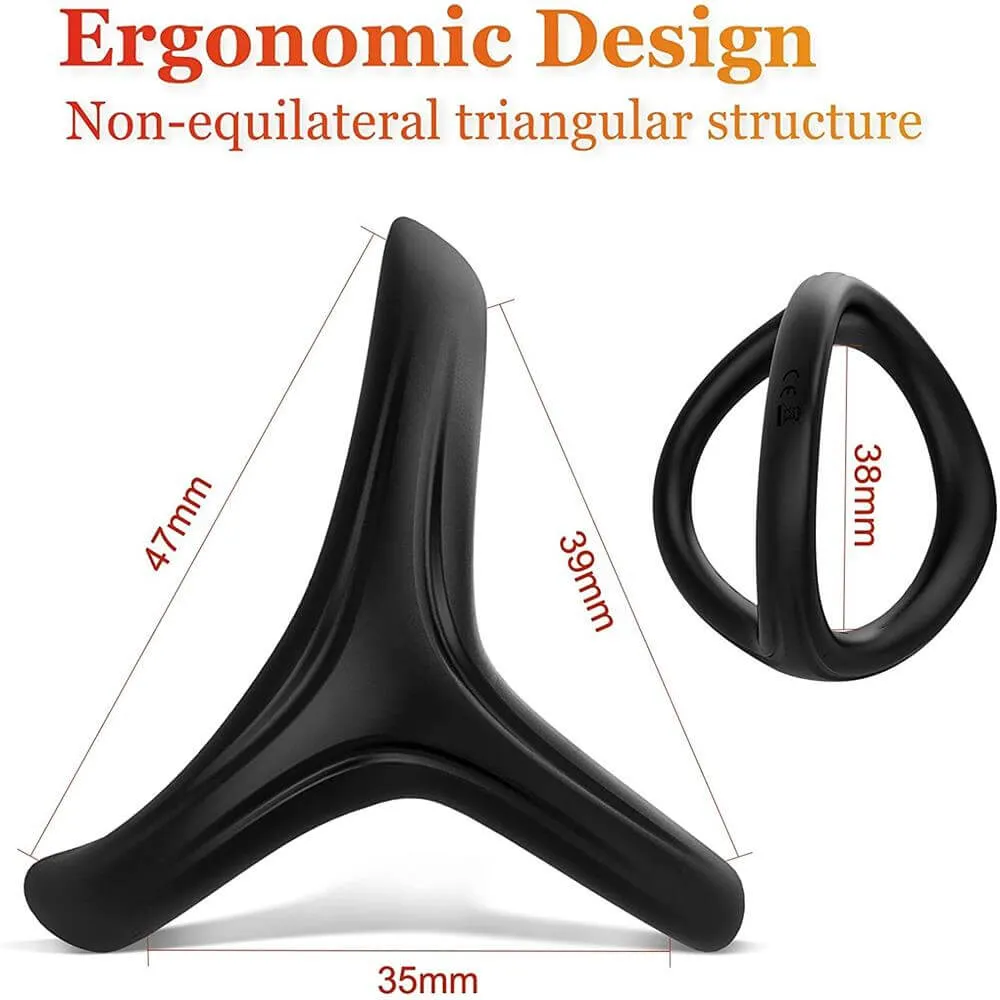 Silicone Penis Ring Triangle Stretchy Cock Ring