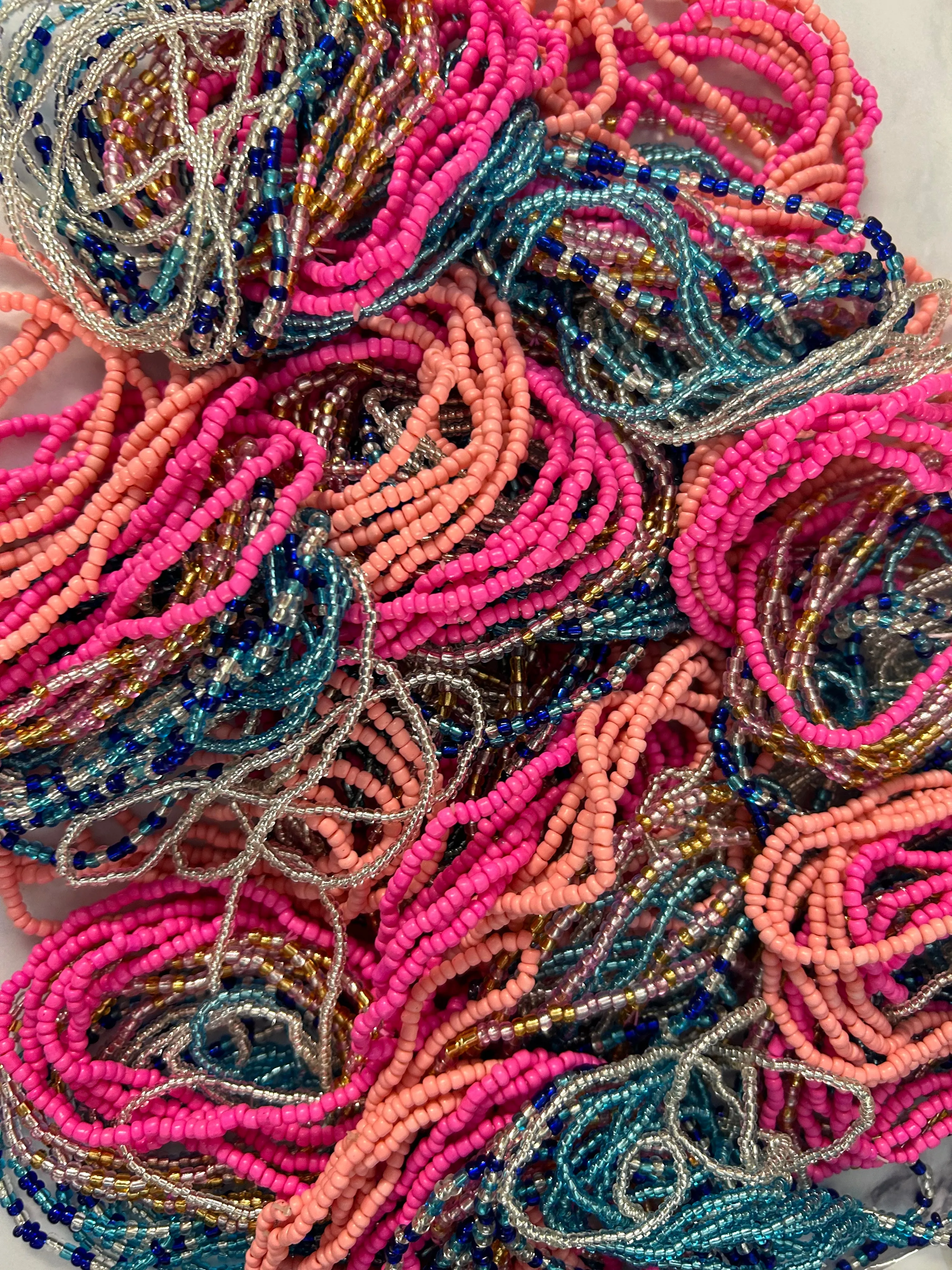 Spring Pink   Blues Mix Stretchy Bracelets!