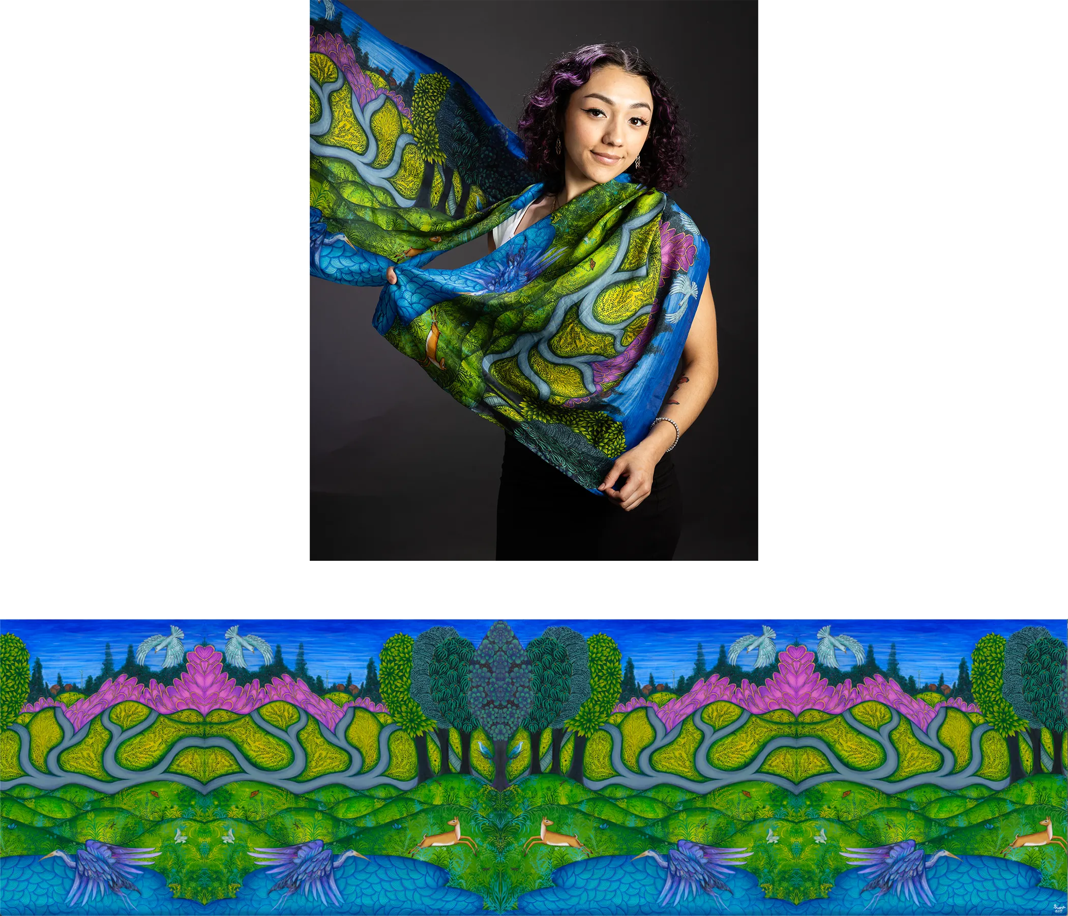 Spring Silk Shawl