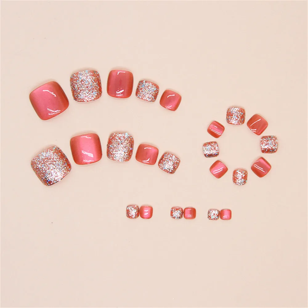 Square Toe cat's eye Skip colors Pink