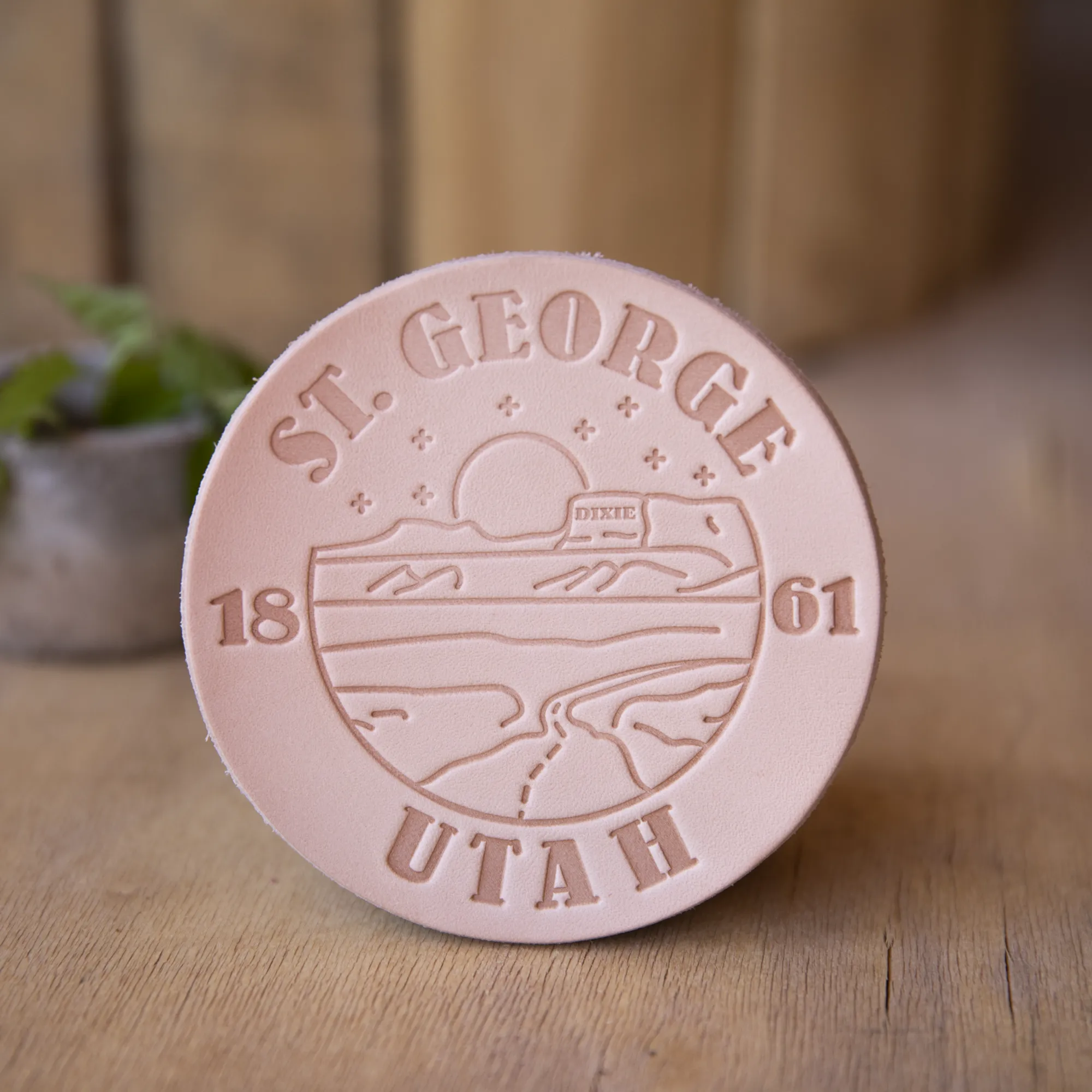 St. George - Leather Coasters