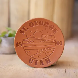 St. George - Leather Coasters