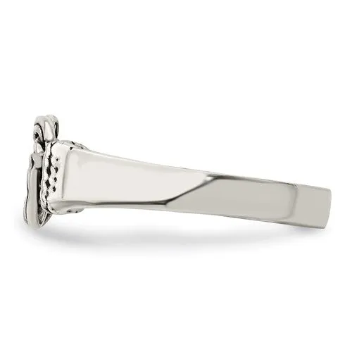 Sterling Silver Antiqued Double Love Knot Toe Ring