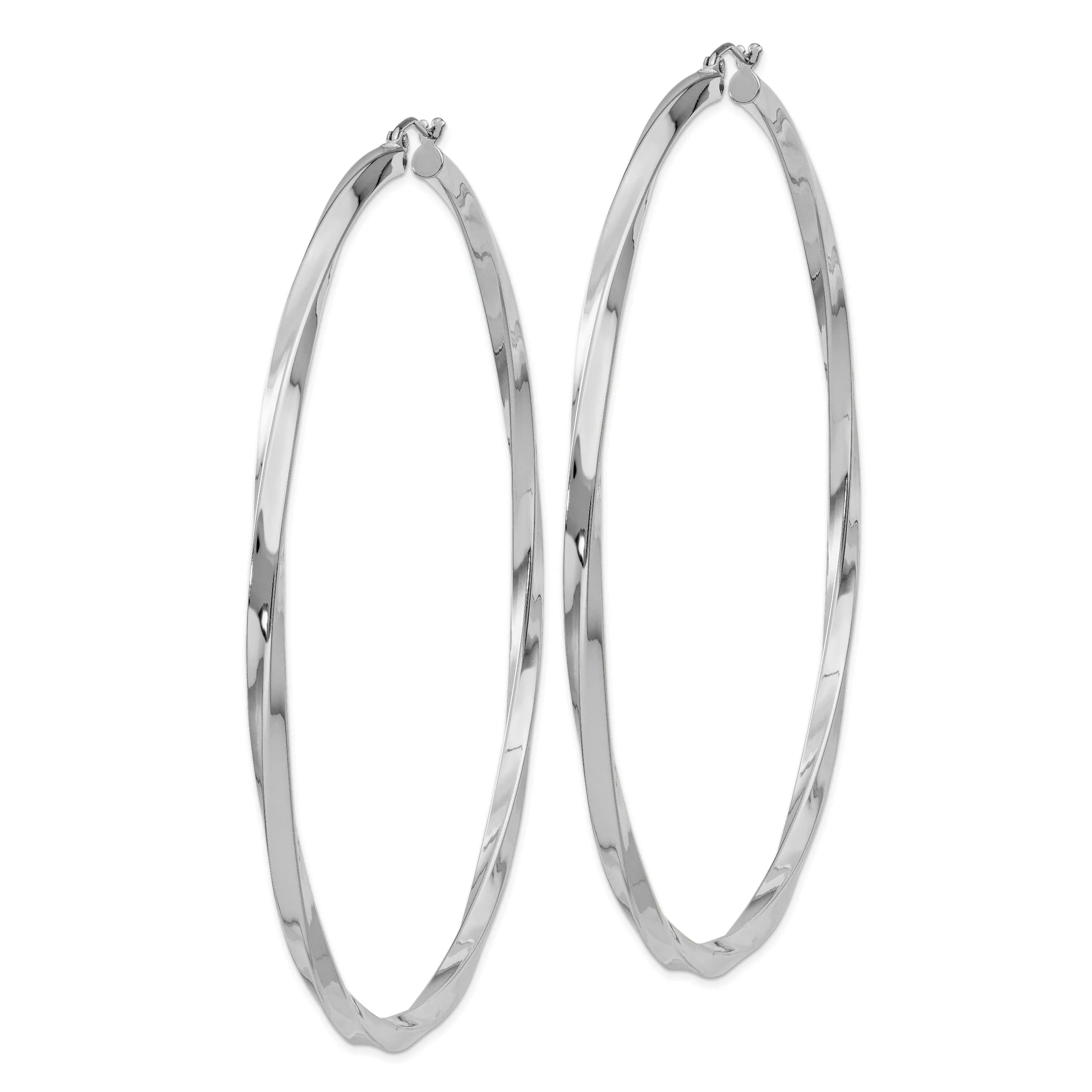 Sterling Silver Twisted Hoop Earrings