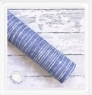 ⋅ Striped Denim ⋅ Textured Vegan Faux Leather