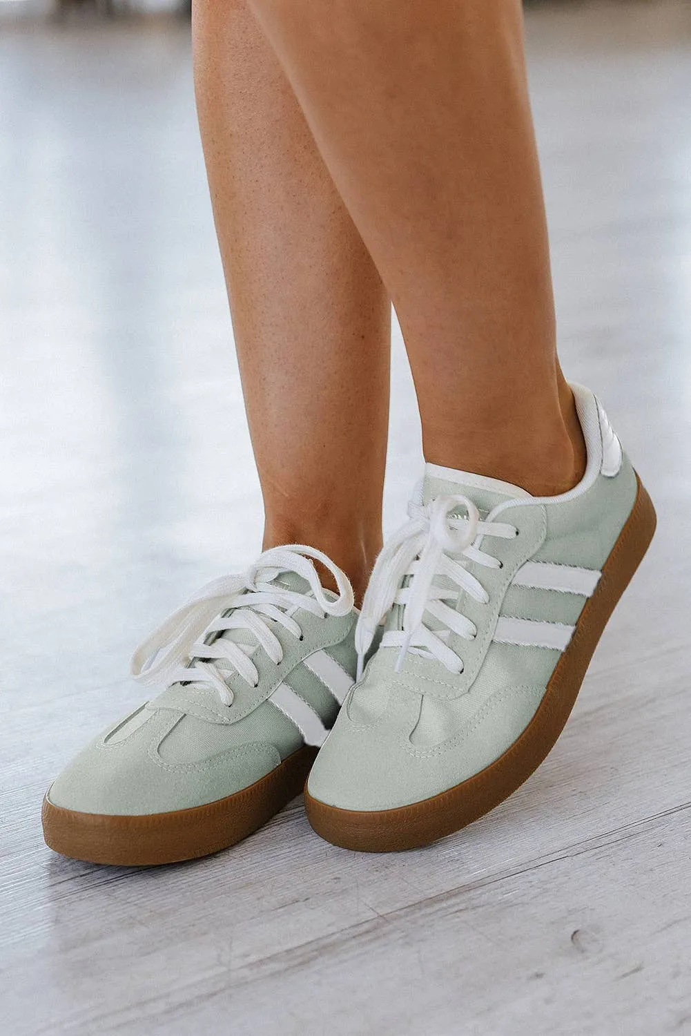 Striped Lace-Up Sneakers