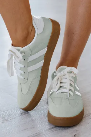 Striped Lace-Up Sneakers