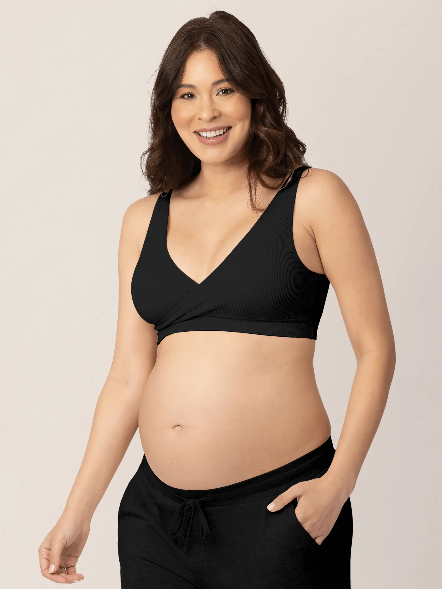 Sublime® Adjustable Crossover Nursing & Lounge Bra | Black