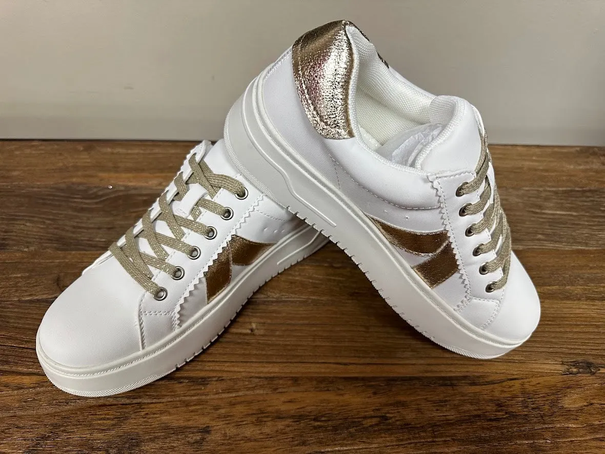 TAILGATE Crinkle Gold Sneaker by Corky's