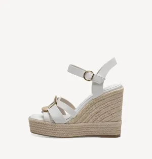 Tamaris - 28344 White Wedge Espadrille