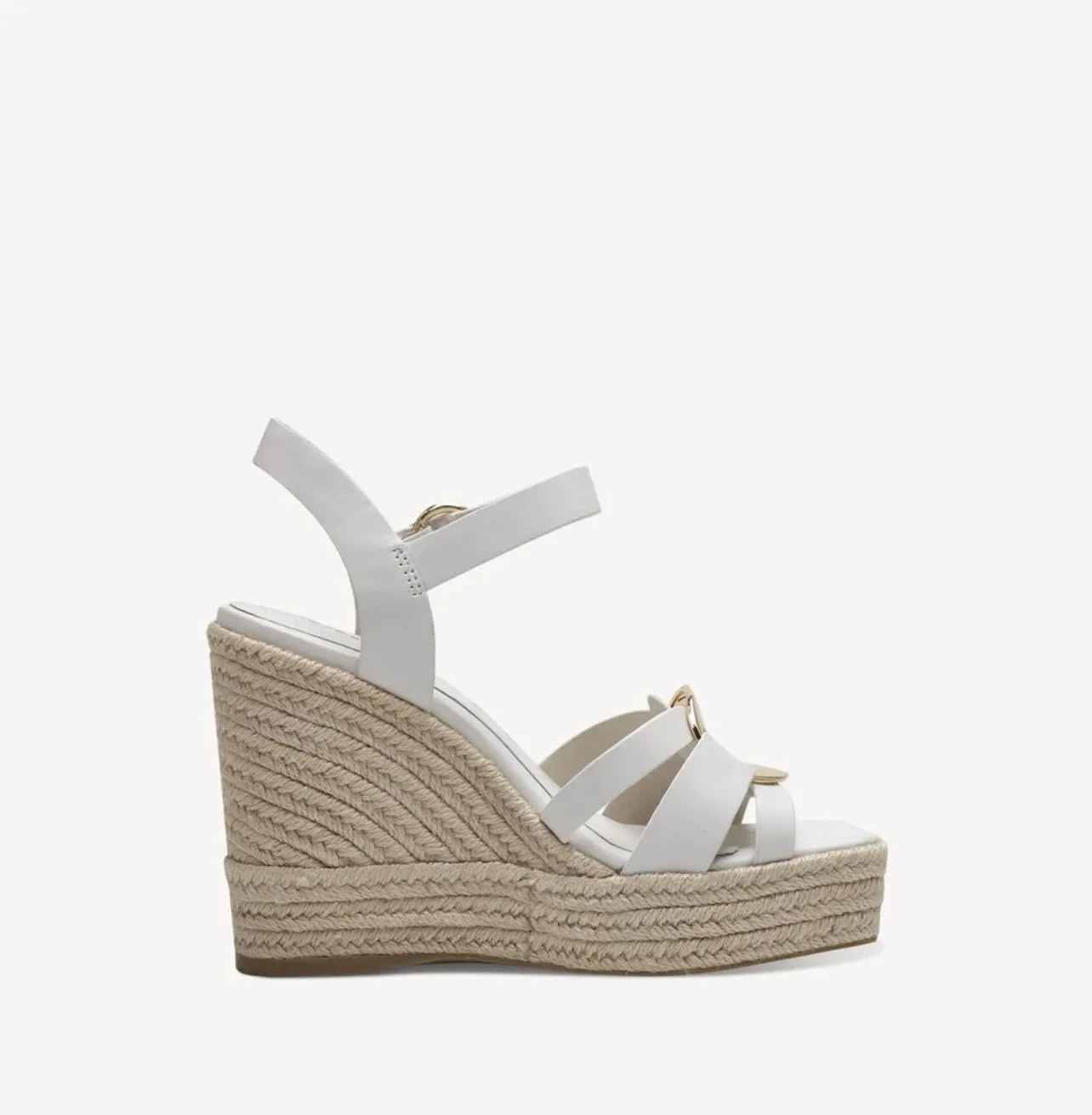 Tamaris - 28344 White Wedge Espadrille