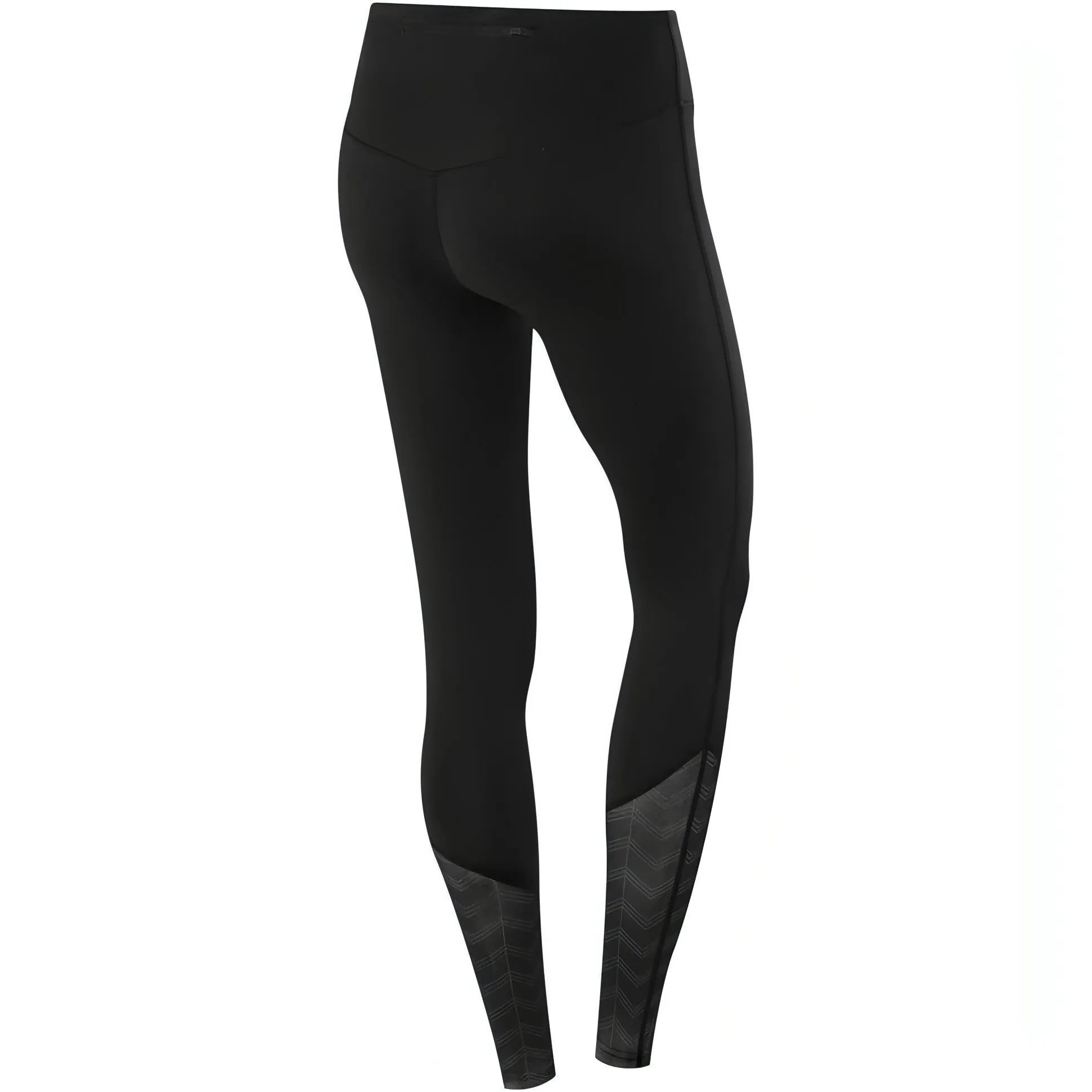 TCA Impulse Printed Womens Long Running Tights - Black