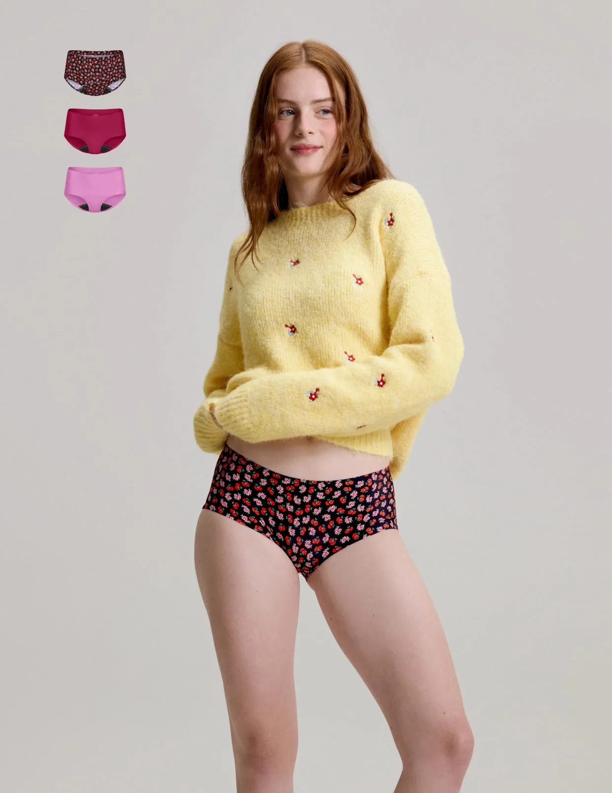 Teen Leakproof UltraThin No-Show Boyshort 3-Pack