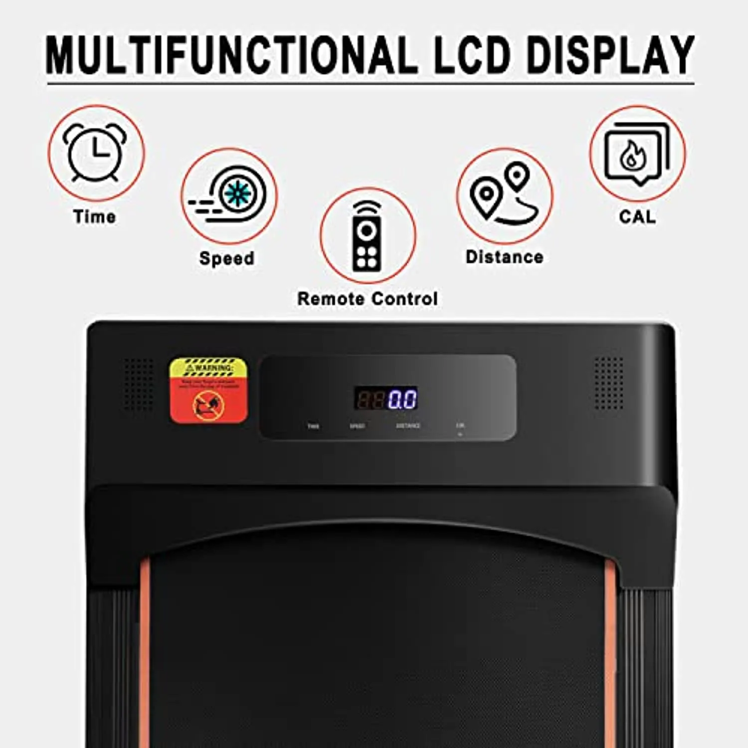 TODO Under Desk Treadmill Electric Portable Walkstation Installation Free, Slim Flat with Remote Control and LED Display, Walking Jogging for Home Office Use