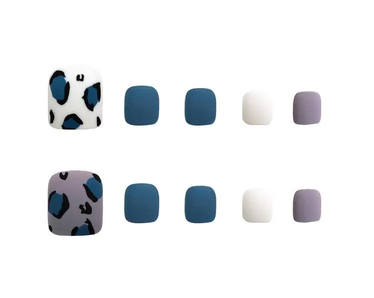 Toe Nails Blue Cow