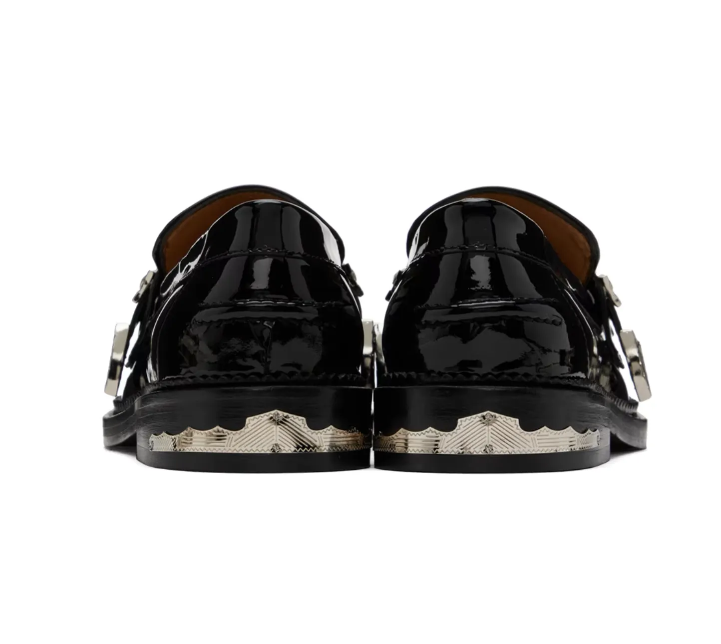Toga Pulla Black Metal Loafers