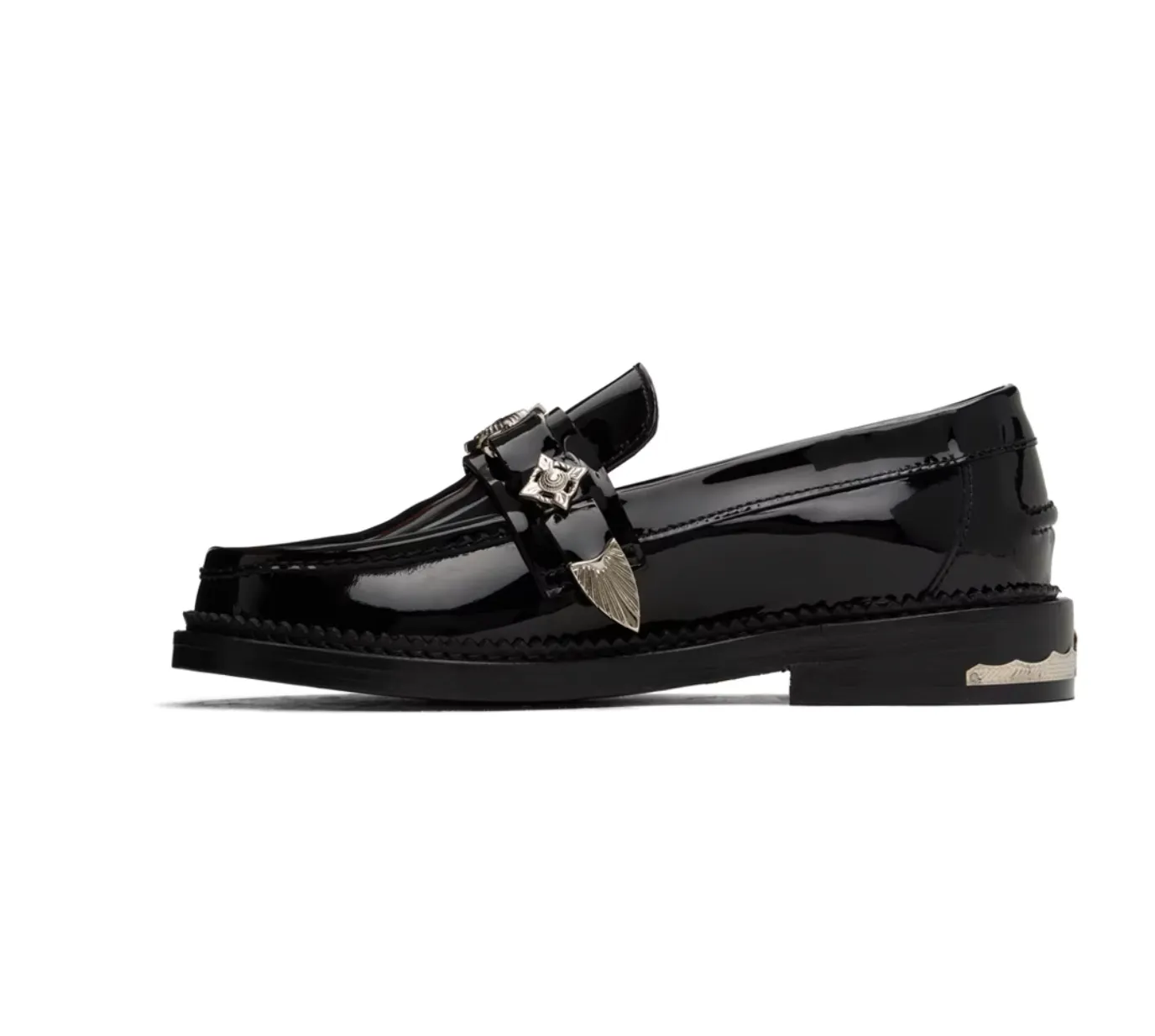 Toga Pulla Black Metal Loafers