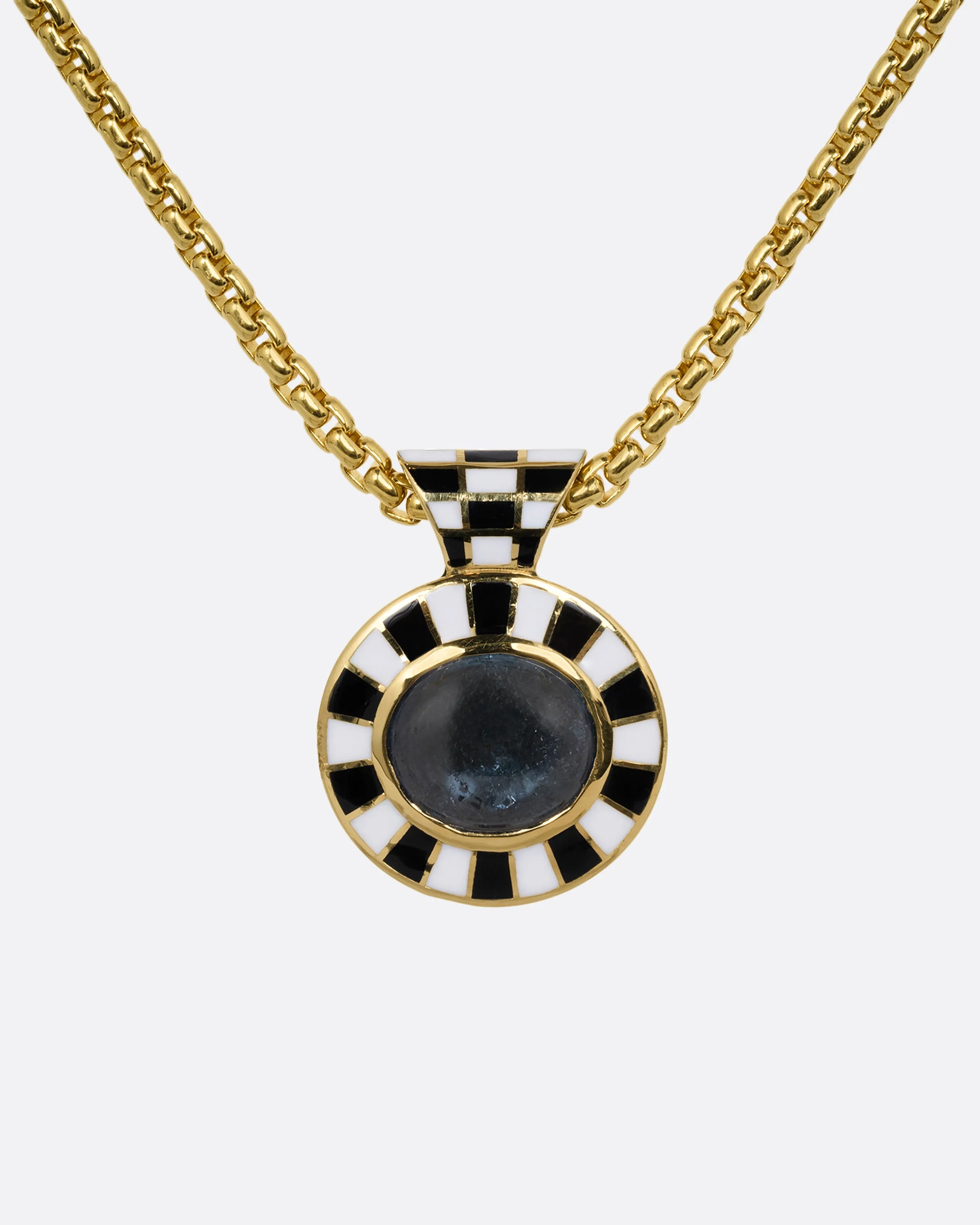 Tourmaline Checkered Pendant