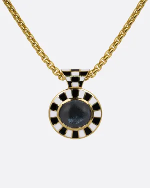 Tourmaline Checkered Pendant