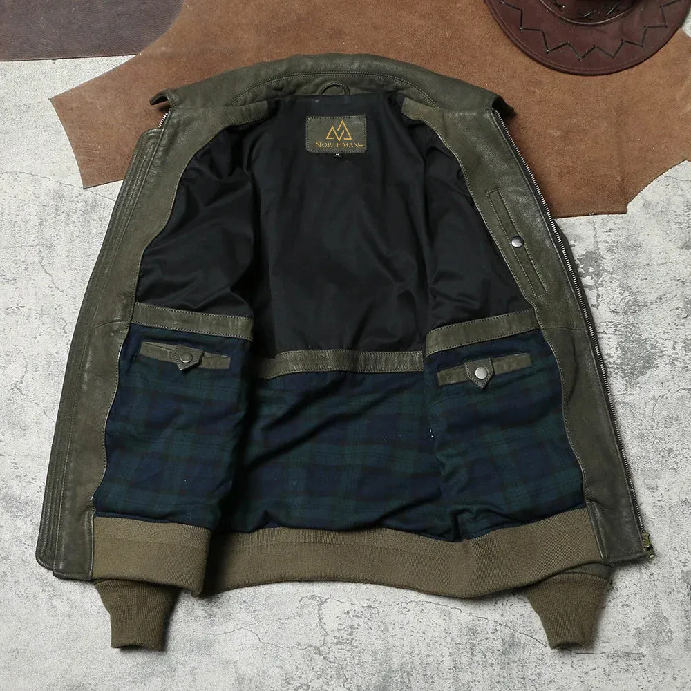 TYPE A2 FLIGHT JACKET IN OLIVE