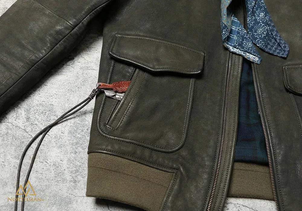 TYPE A2 FLIGHT JACKET IN OLIVE