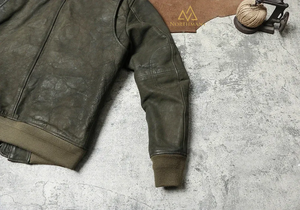 TYPE A2 FLIGHT JACKET IN OLIVE