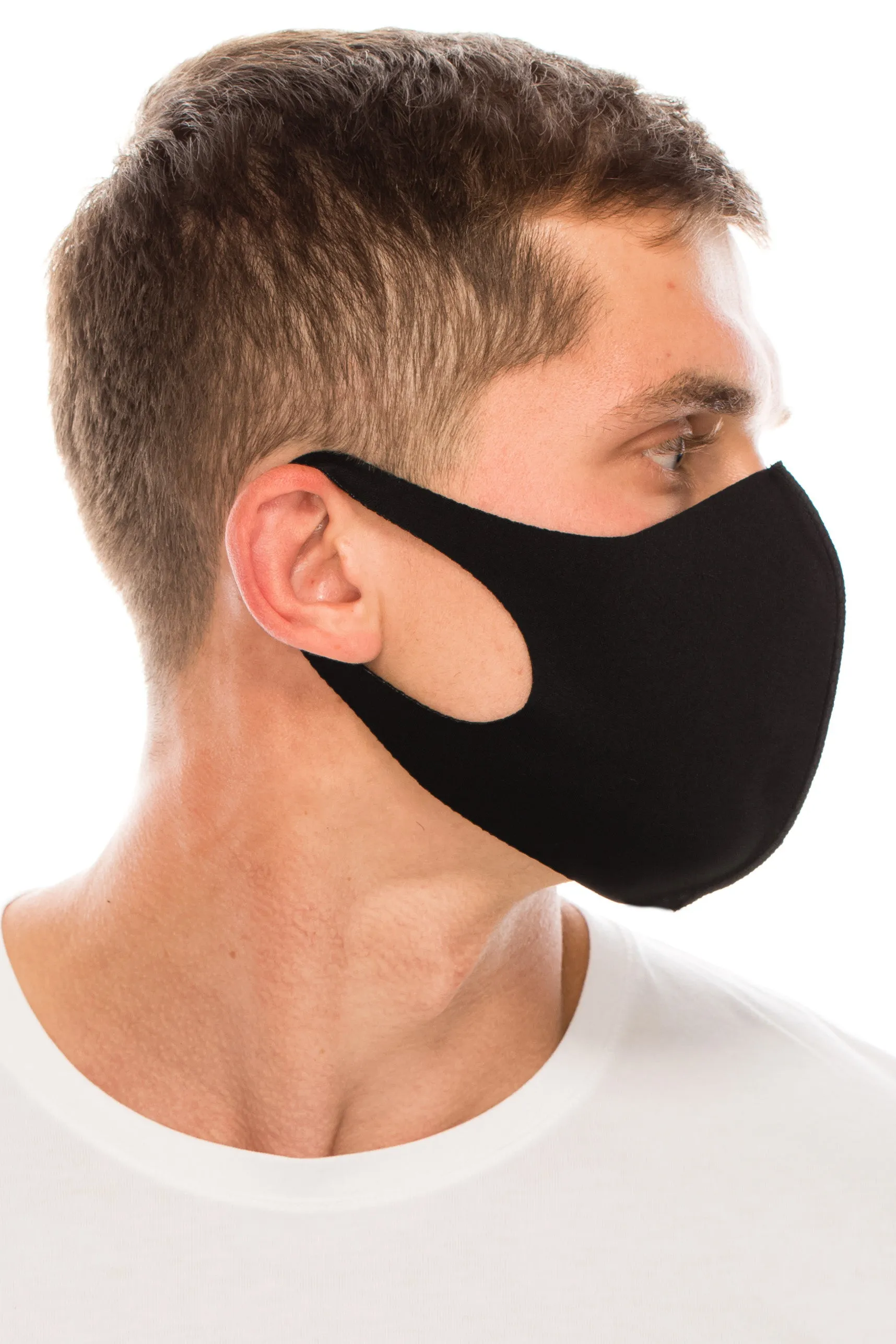 unik Face Mask Black Adult Size, 4 PCS Pack, Washable, Reusable Cloth Mask, Unisex, Anti Dust.