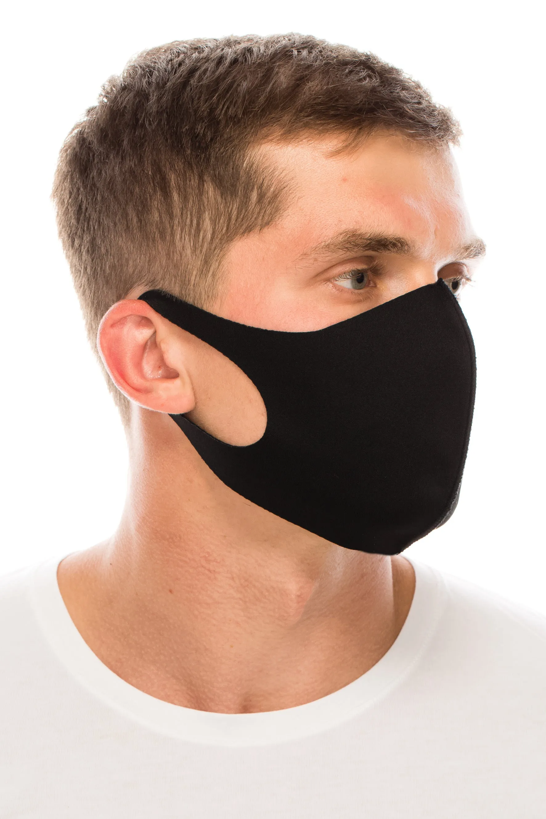 unik Face Mask Black Adult Size, 4 PCS Pack, Washable, Reusable Cloth Mask, Unisex, Anti Dust.