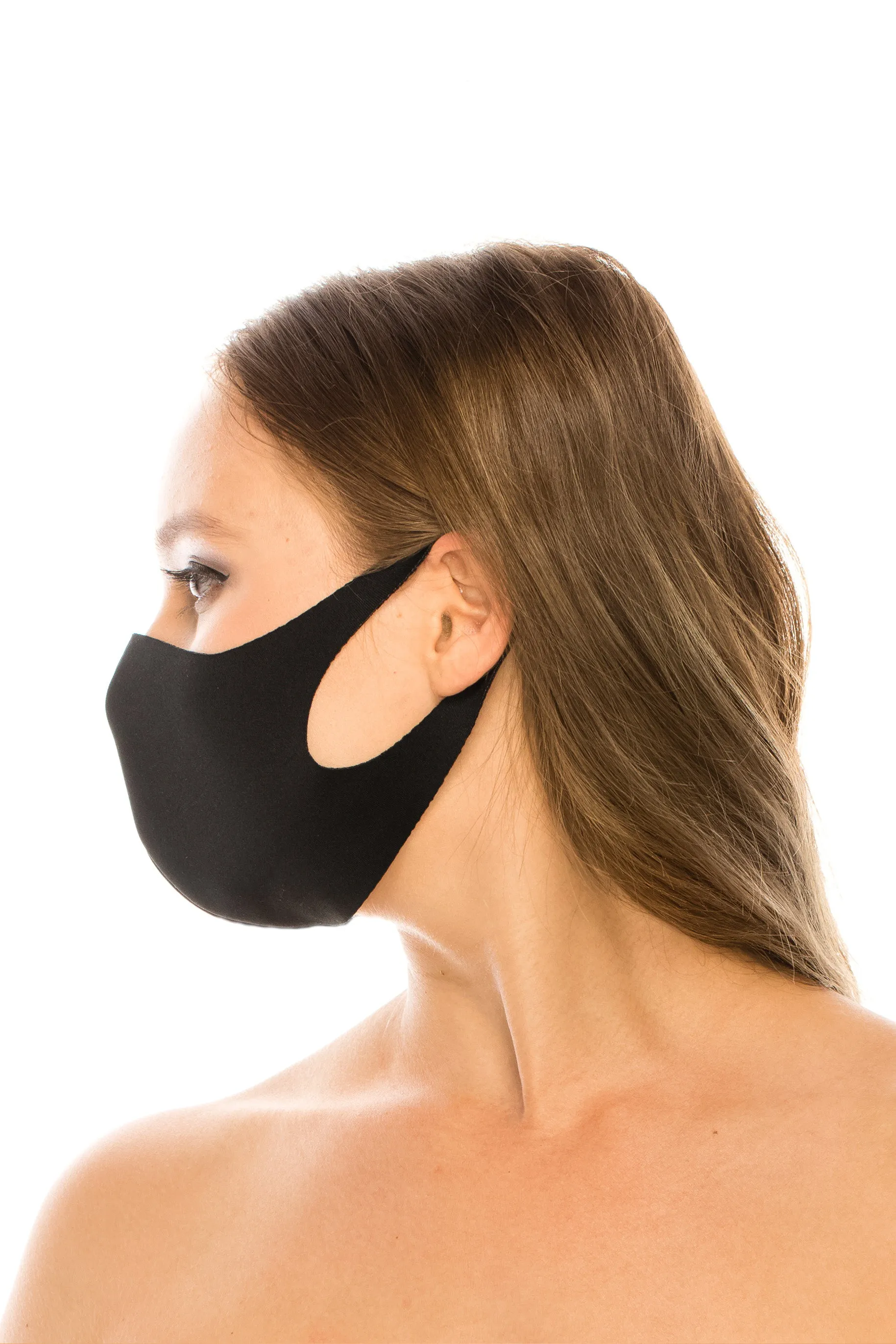 unik Face Mask Black Adult Size, 4 PCS Pack, Washable, Reusable Cloth Mask, Unisex, Anti Dust.