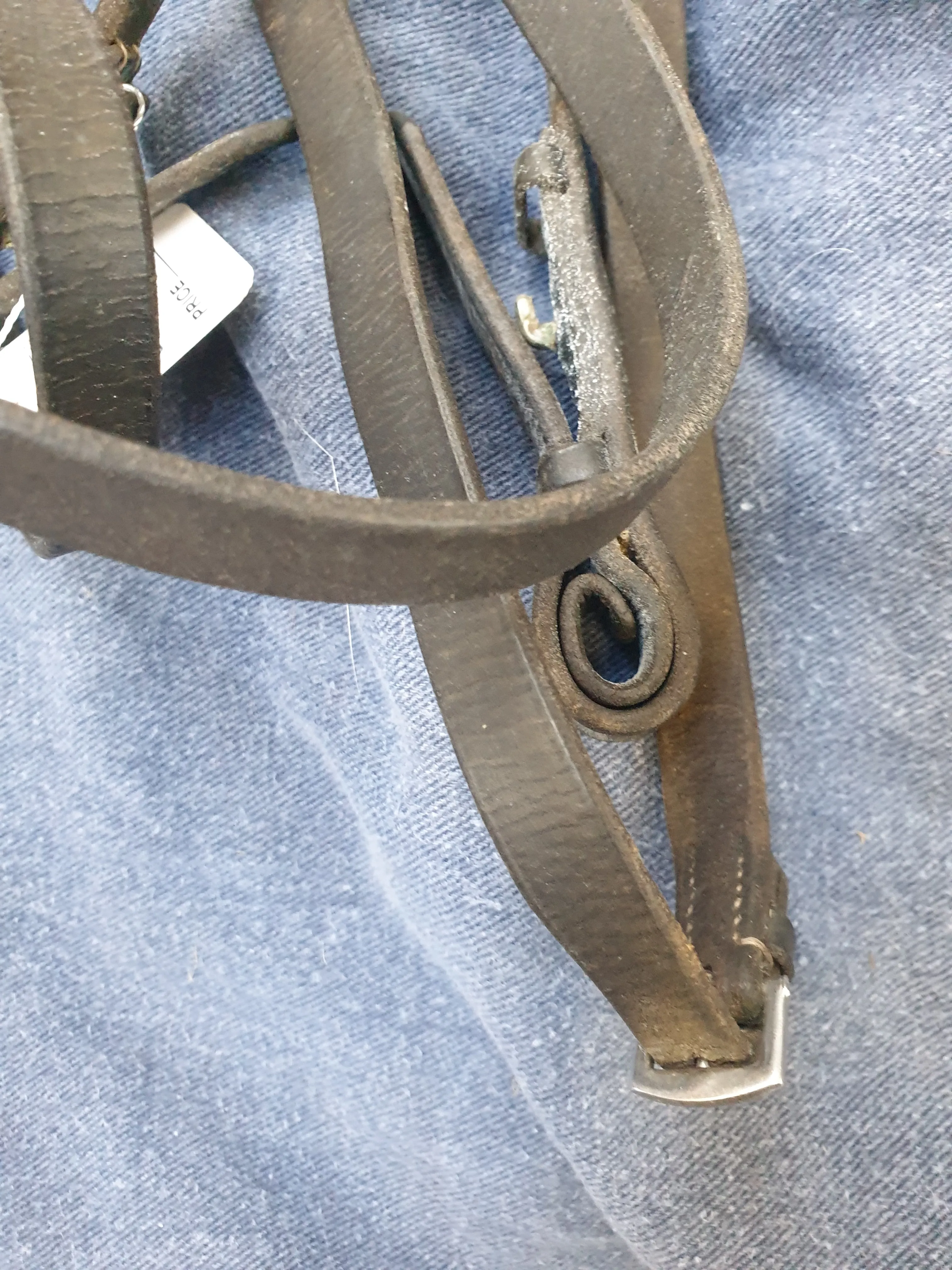 Used full size black leather reins FREE POSTAGE☆