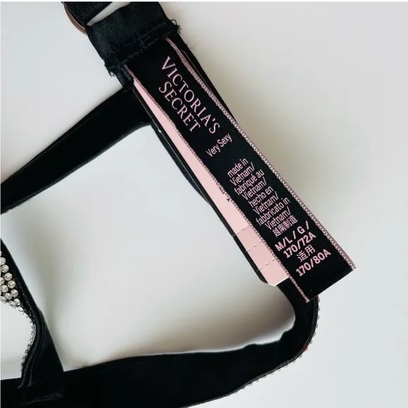 Victoria's Secret Diamond RhinestoneShine Strap Garter Belt