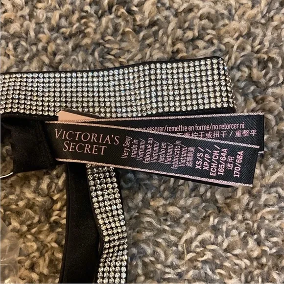 Victoria's Secret Diamond RhinestoneShine Strap Garter Belt